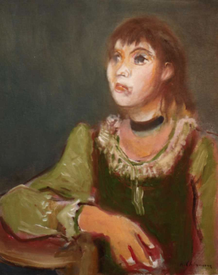 Mezza figura, 1983, olio su tela, cm 60x50, esposta personale galleria Old Art di Frattamaggiore
